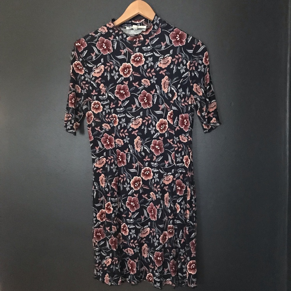 Wallflower Floral High Collar Dress